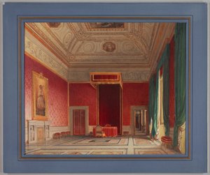 Rysunek, Sala del Thorvaldsen, Rzym, 1845 r. autorstwa Franz Heinrich