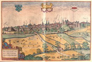 Bethune w Pas de Calais we Francji (grawerowanie autorstwa Franz Hogenberg