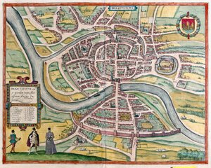 Bristol - Wielka Brytania (grawerowanie autorstwa Franz Hogenberg