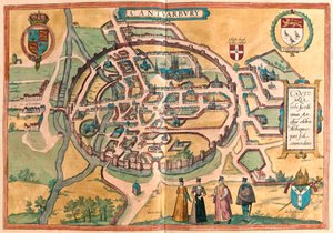 Canterbury, Anglia (grawerowanie autorstwa Franz Hogenberg