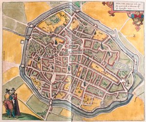 Douai, Francja (grawerowanie autorstwa Franz Hogenberg