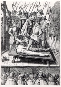 Egzekucja katolików w Anglii za panowania Elżbiety I (1533-1603) autorstwa Franz Hogenberg