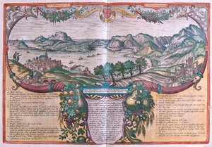 Zatoka Baia (jagody), Ischia i Pozzuoli, Włochy (grawerowanie autorstwa Franz Hogenberg