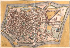Lukka, Włochy (Grawerowanie autorstwa Franz Hogenberg