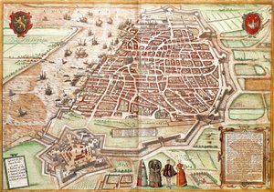 Mapa Antwerpii (grawerowanie autorstwa Franz Hogenberg