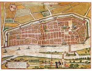 Mapa Bremy (grawerowanie autorstwa Franz Hogenberg