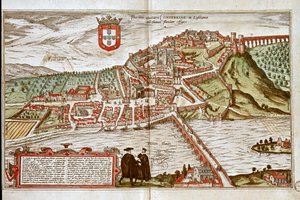 Mapa Coimbry (grawerowanie autorstwa Franz Hogenberg