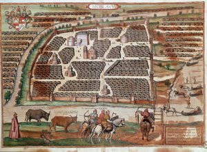 Mapa Moskwy (grawerowanie autorstwa Franz Hogenberg