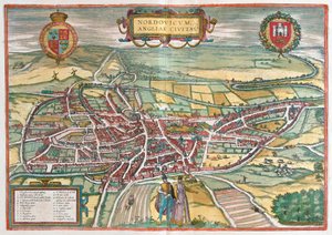 Norwich - Wielka Brytania (grawerowanie autorstwa Franz Hogenberg