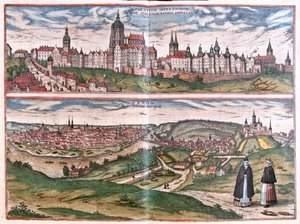 Praga, stolica Królestwa Czeskiego, Czechy (rycina
