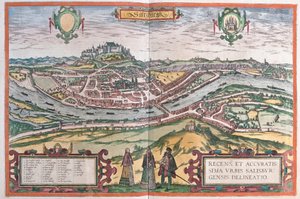 Salzburg, Austria (grawerowanie autorstwa Franz Hogenberg