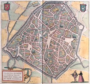 Valenciennes, Francja (Grawerowanie autorstwa Franz Hogenberg