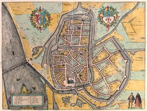 Zutphen, Holandia (grawerowanie autorstwa Franz Hogenberg