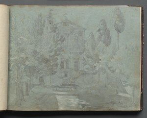 Album z Widokami Rzymu i okolic, Studia krajobrazowe, s. 05a: Św. Izydor. autorstwa Franz Johann Heinrich Nadorp