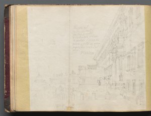 Album z Widokami Rzymu i okolic, Studia krajobrazowe, s. 15b: Rzymski widok architektoniczny. autorstwa Franz Johann Heinrich Nadorp