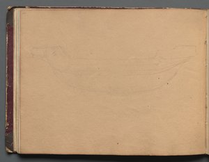Album z Widokami Rzymu i okolic, Studia krajobrazowe, s. 19b: Szkic łodzi. autorstwa Franz Johann Heinrich Nadorp