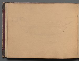 Album z Widokami Rzymu i okolic, Studia krajobrazowe, s. 19b: Szkic łodzi