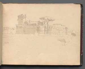 Album z Widokami Rzymu i okolic, Studia krajobrazowe, str. 28a: "Ostia"