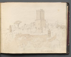 Album z Widokami Rzymu i okolic, Studia krajobrazowe, strona 47a: " Torre del Nero, Rzym"