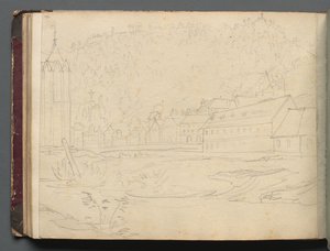 Album z Widokami Rzymu i okolic, Studia krajobrazowe, strona 48b: Krajobraz rzymski. autorstwa Franz Johann Heinrich Nadorp