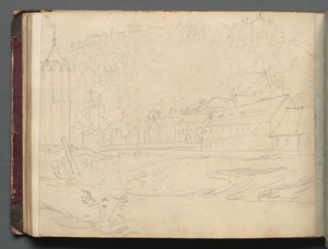 Album z Widokami Rzymu i okolic, Studia krajobrazowe, strona 48b: Krajobraz rzymski autorstwa Franz Johann Heinrich Nadorp