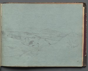 Album z Widokami Rzymu i okolic, Studia krajobrazowe, strona 52a: Krajobraz rzymski. autorstwa Franz Johann Heinrich Nadorp