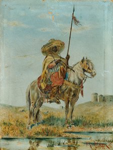 Meksykanie na koniach autorstwa Franz Josef Georg Illem