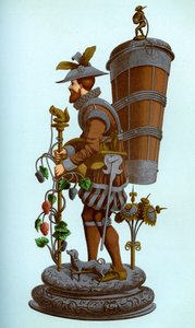 Niemiecki ornament stołowy z miedzi emaliowanej i złoconej, koniec XVI w., 1870 r. autorstwa Franz Kellerhoven