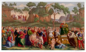 Testament Mojżesza i śmierć, 1481-1482 1870 autorstwa Franz Kellerhoven