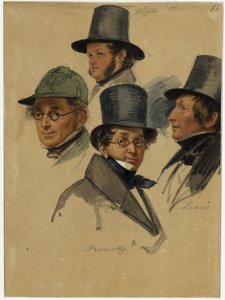 Franz Kugler, Karl Stawinsky, Peter Joseph Lenné, E. B. J. Raupach () autorstwa Franz Krüger