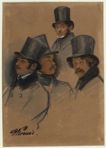 Ludwig Elsholtz, Wilhelm Krause, Karl Friedrich G. Lüderitz, Karl Friedrich Schulz autorstwa Franz Krüger