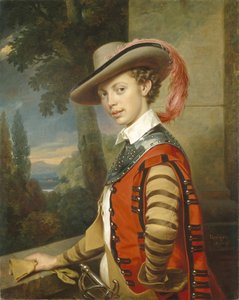 Portret księcia Nikołaja Saltykowa w przebraniu, 1850 autorstwa Franz Krüger