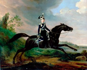 „Portret konny wielkiego księcia Aleksandra Nikołajewicza”, 1818-1881, 1832. autorstwa Franz Kruguer