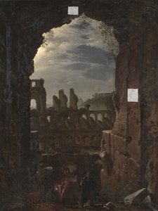 Widok Koloseum w świetle księżyca autorstwa Franz Ludwig Catel