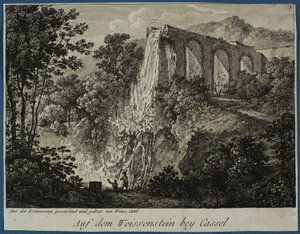 Widok na Weissenstein w pobliżu Cassel autorstwa Franz Ludwig Catel