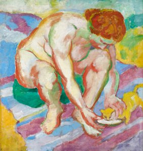 Akt z kotem autorstwa Franz Marc