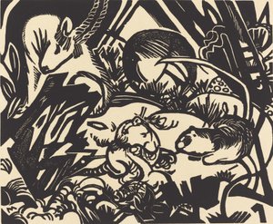 Legenda poziomu zwierząt Legenda, 1912. autorstwa Franz Marc