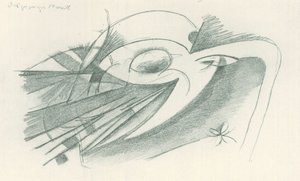 Chciwy księżyc autorstwa Franz Marc