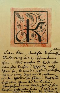 Ekslibris Bernhard Koehler autorstwa Franz Marc