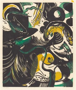 Księga Rodzaju II (Opowieść Stworzenia II) autorstwa Franz Marc