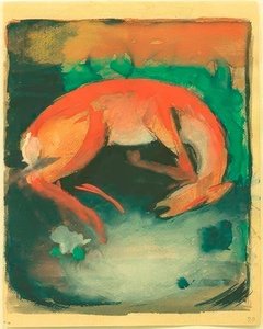 Zabity jeleń autorstwa Franz Marc