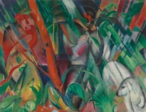 W deszczu autorstwa Franz Marc