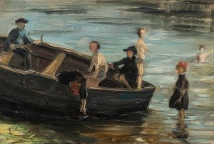 Dzieci w łodzi. 1903 autorstwa Franz Marc