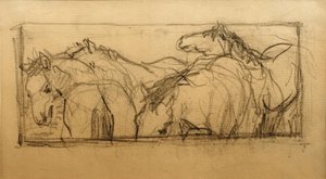 Badanie koni Lenggries (badanie koni) autorstwa Franz Marc