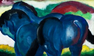 Małe niebieskie konie autorstwa Franz Marc