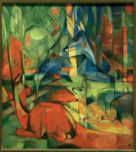Jeleń w lesie II autorstwa Franz Marc