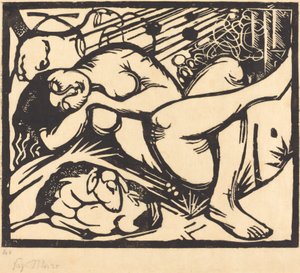 Śpiąca pasterka Schlafende Hirtin, 1912. autorstwa Franz Marc
