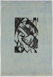 Skaczące konie autorstwa Franz Marc