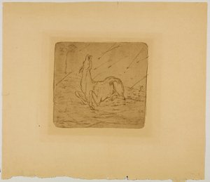 umierający jeleń autorstwa Franz Marc