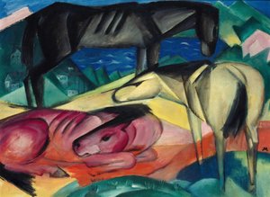 Trzy konie II, 1913. autorstwa Franz Marc